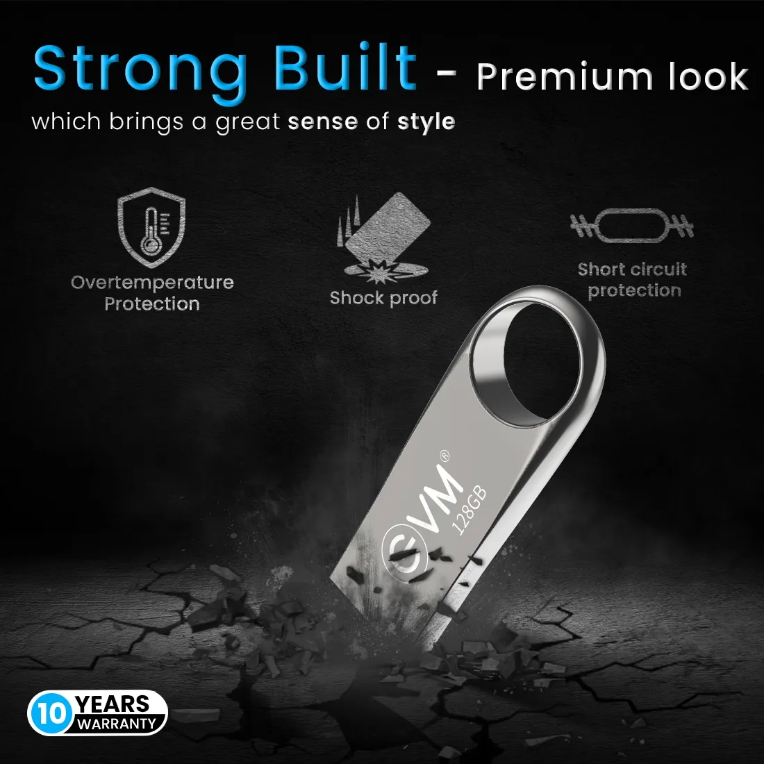 EVM Envault Pendrive 128GB USB 2.0 (METAL) view 3
